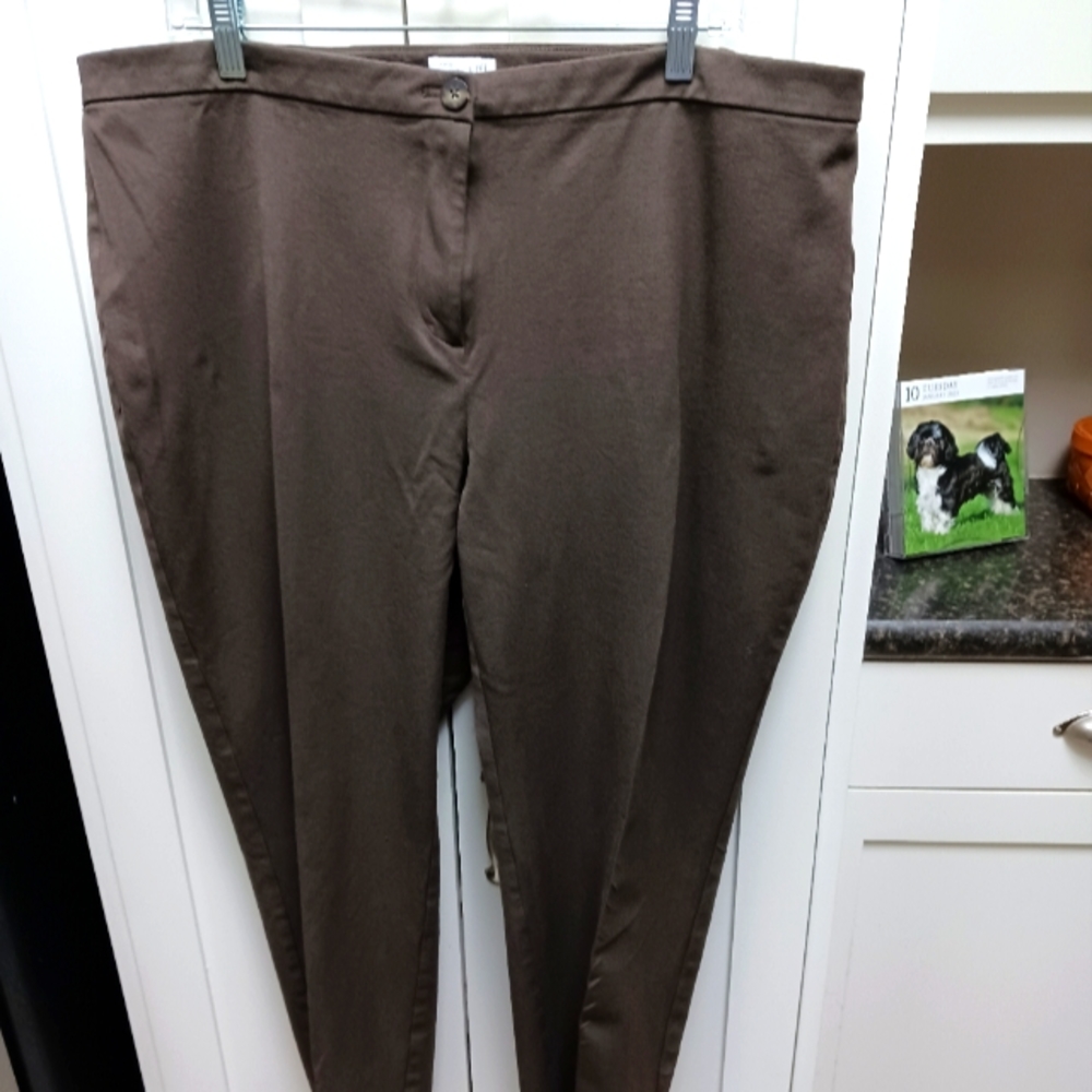 J jill premium bistretch pants soft brown color size 20x